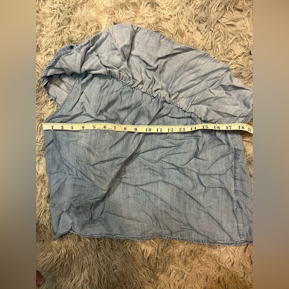 American Eagle Denim One Shoulder Top Size M - Picture 4 of 4